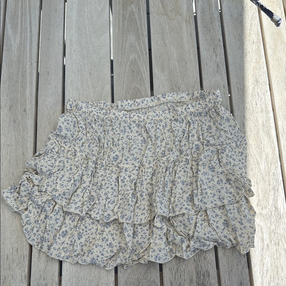 Brandy Melville Blue Floral Skirt